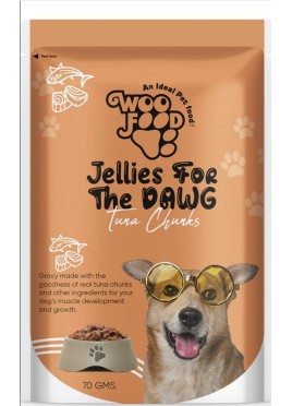 WOOF TUNA CHUNKS 70GM DOG GRAVY